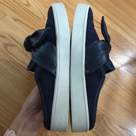 Spenco barbados shoes suede bow mules navy blue womens size 6.5 slides slip on - Picture 7 of 11